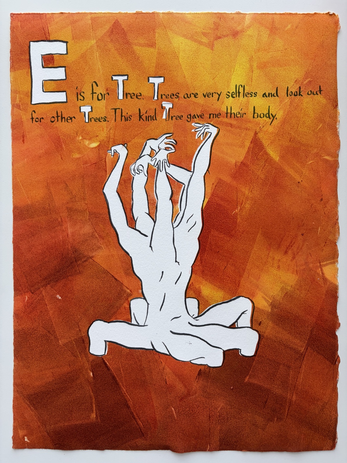 E is for Tree — color print
