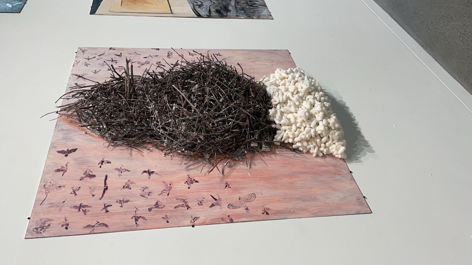 Bird and nest piece, full view