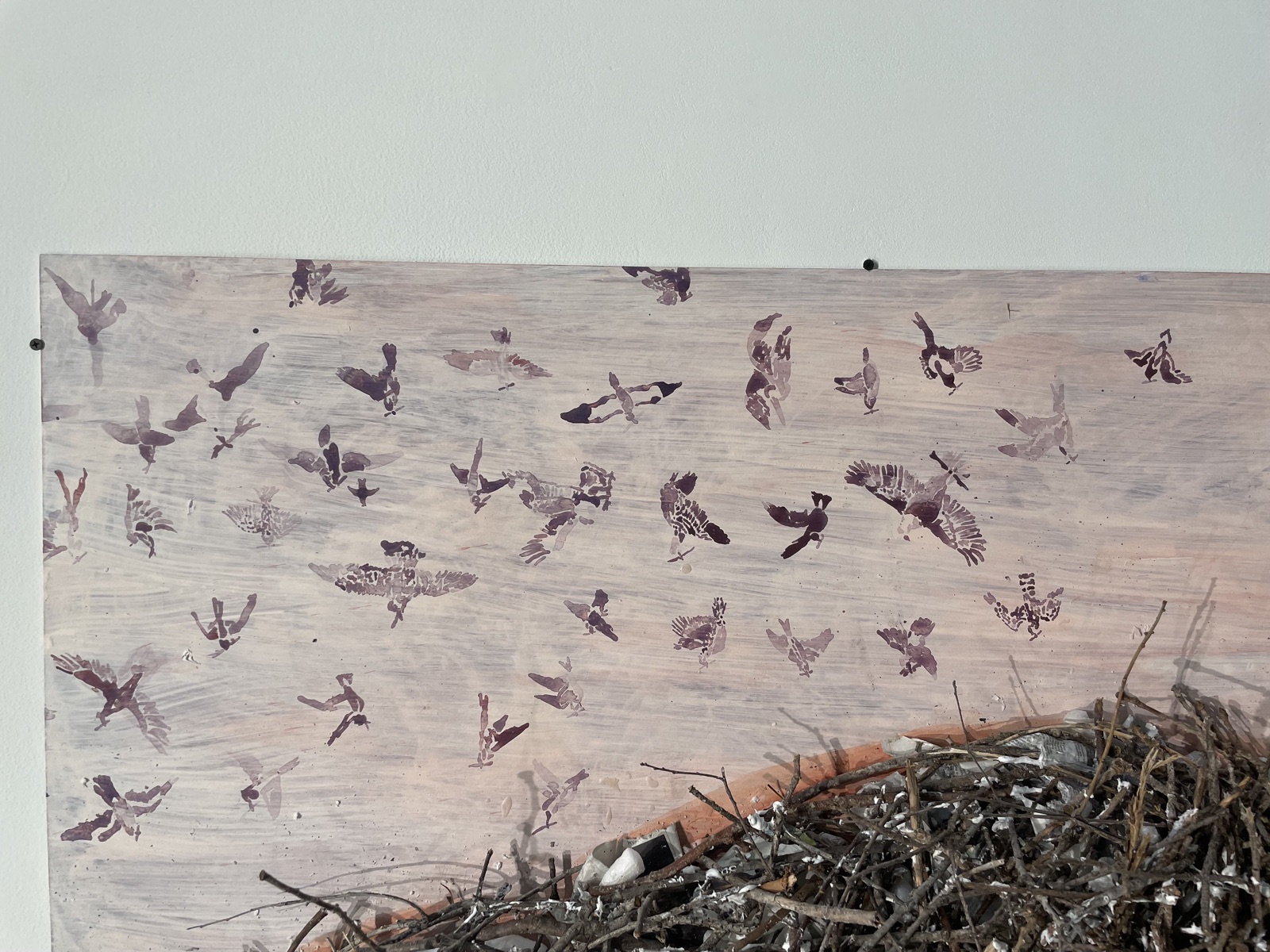 Bird and nest piece, right panel