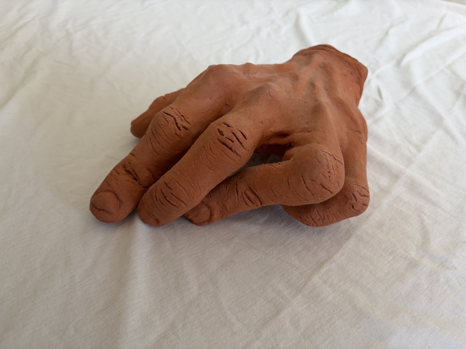 Hand sculpture, side view