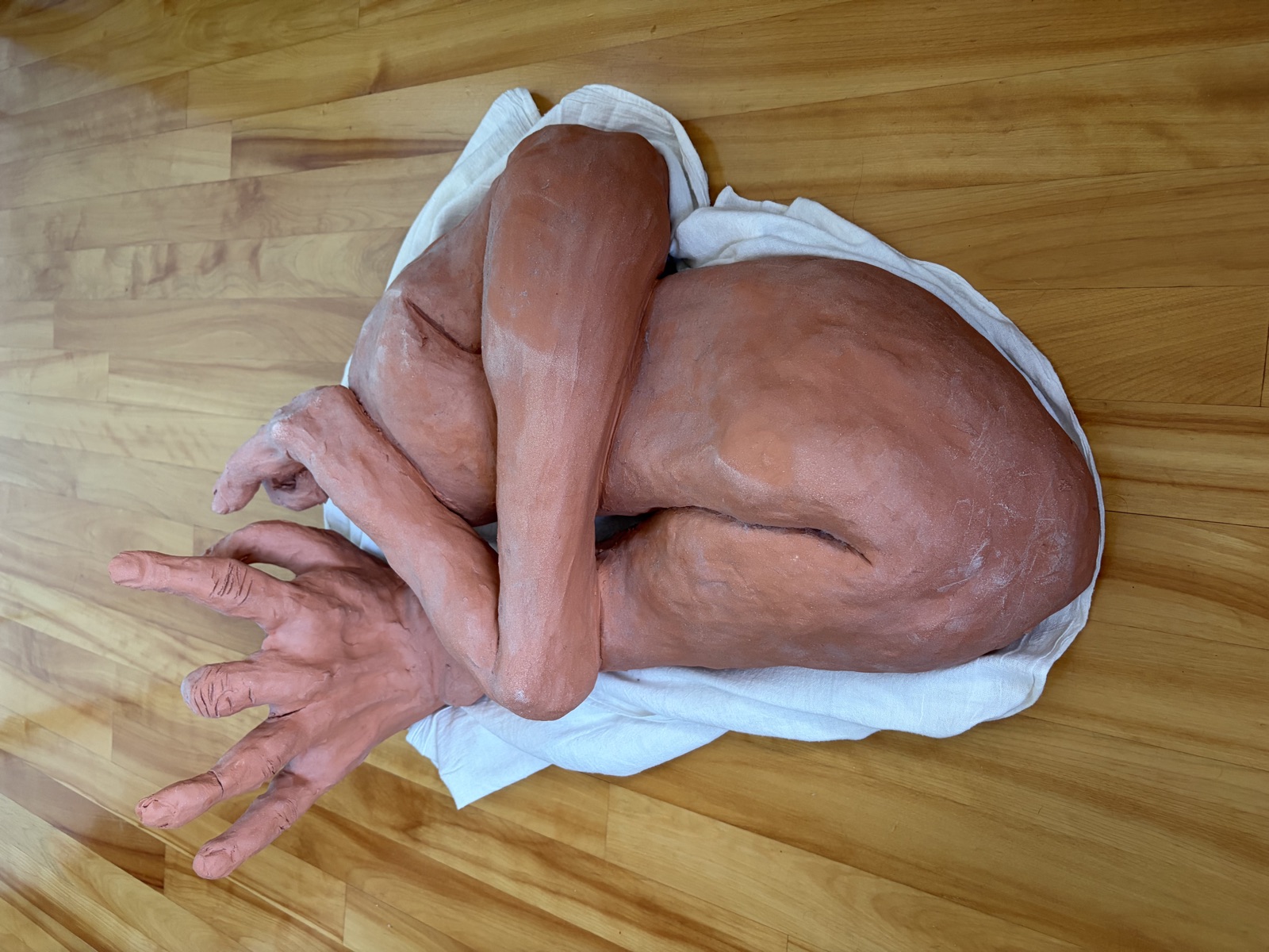 Snake sculpture, from behind