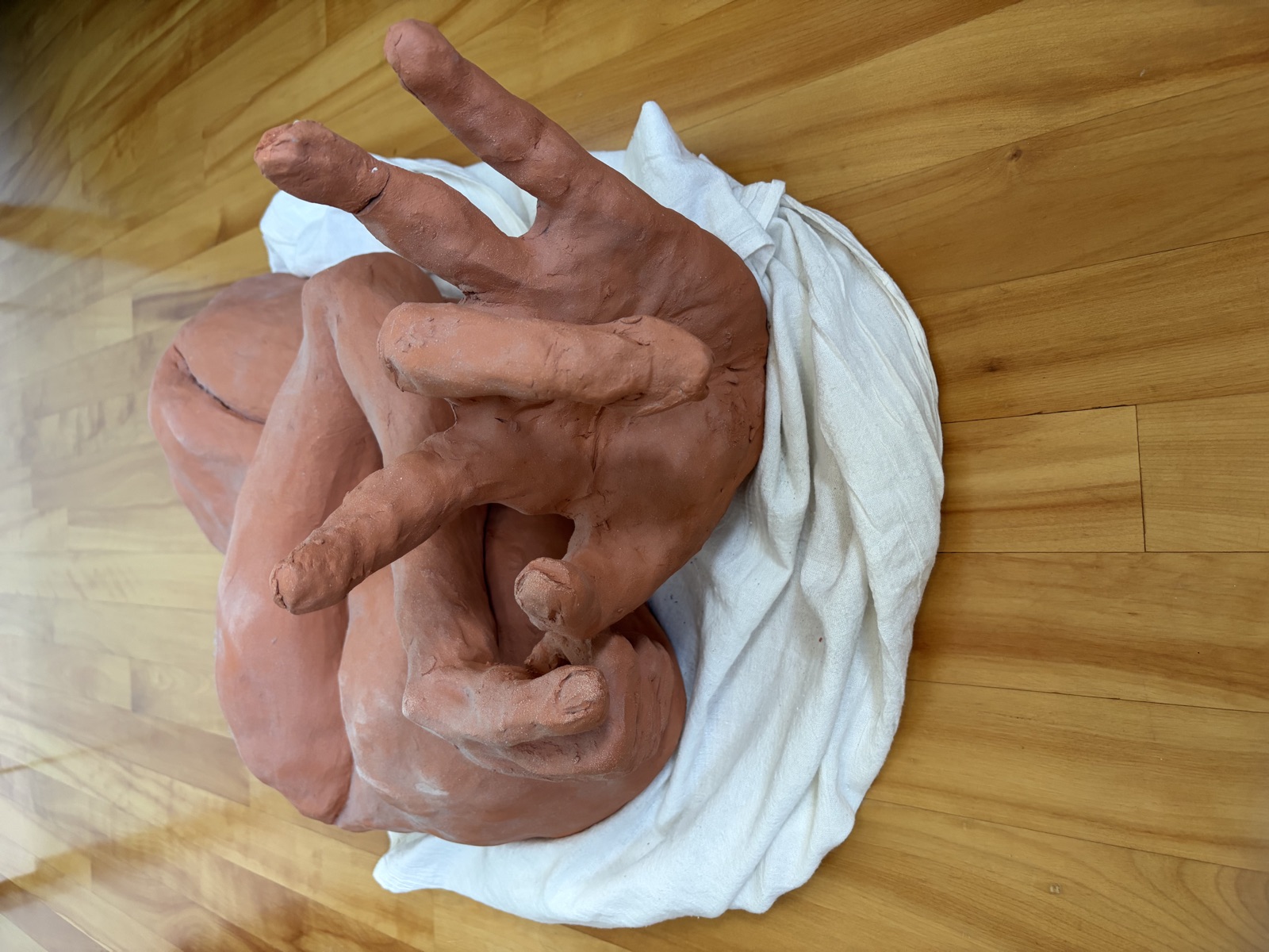 Snake sculpture, from the front